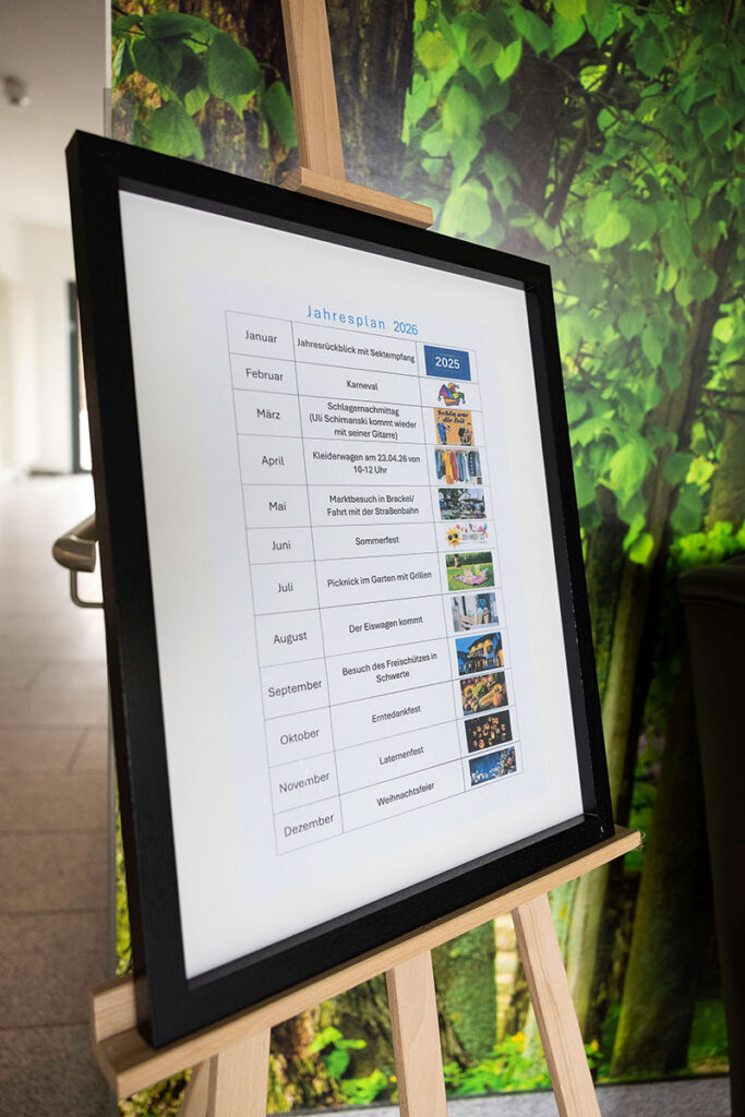 Jahresplan 2026 mit Freizeit- und Gemeinschaftsaktivitäten in der Seniorenwohnanlage Herzlich & Gerne
